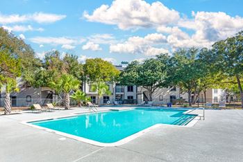 Shimmering swimming pool